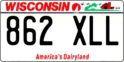 WI license plate 862XLL