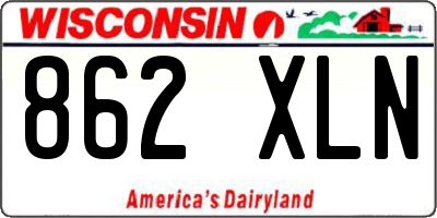 WI license plate 862XLN