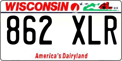 WI license plate 862XLR