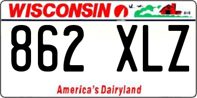 WI license plate 862XLZ