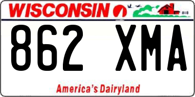 WI license plate 862XMA