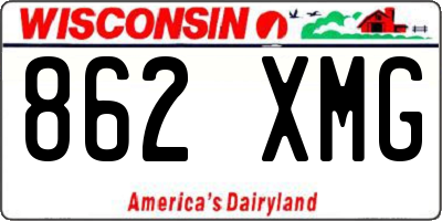 WI license plate 862XMG
