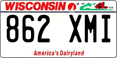 WI license plate 862XMI