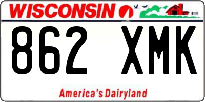 WI license plate 862XMK