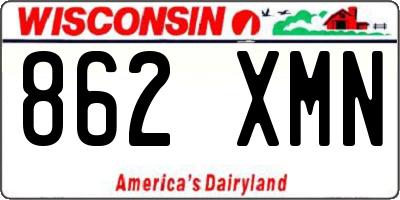 WI license plate 862XMN