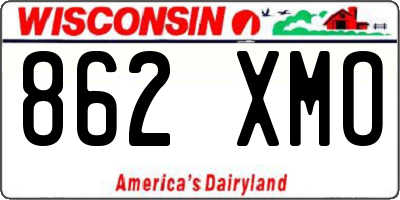 WI license plate 862XMO