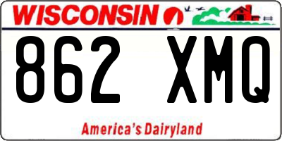 WI license plate 862XMQ
