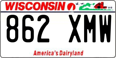 WI license plate 862XMW