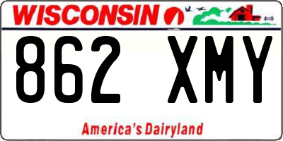 WI license plate 862XMY