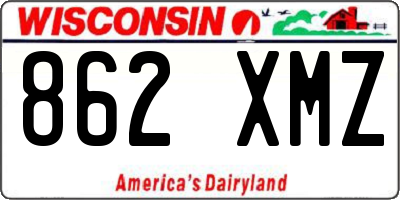 WI license plate 862XMZ