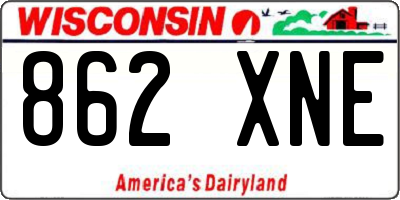 WI license plate 862XNE