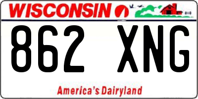 WI license plate 862XNG