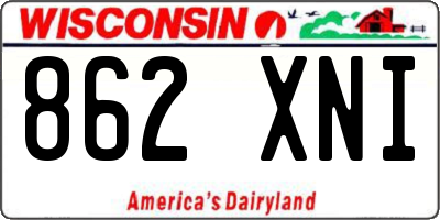 WI license plate 862XNI