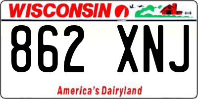 WI license plate 862XNJ