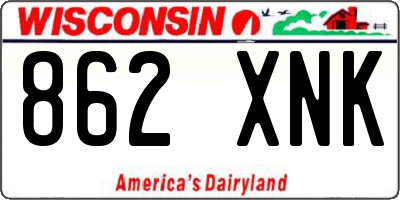 WI license plate 862XNK