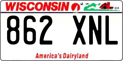 WI license plate 862XNL