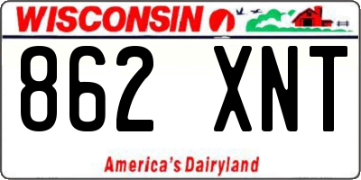 WI license plate 862XNT