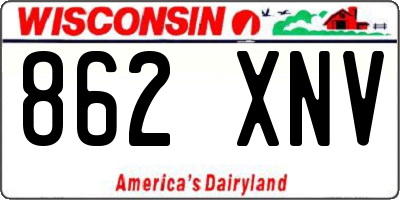 WI license plate 862XNV