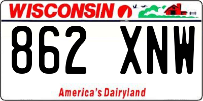 WI license plate 862XNW