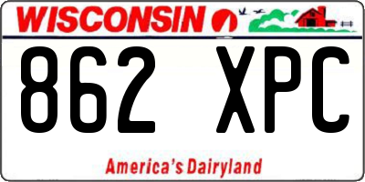 WI license plate 862XPC