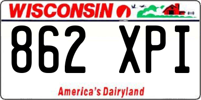 WI license plate 862XPI