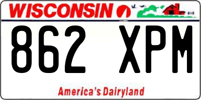 WI license plate 862XPM