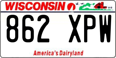 WI license plate 862XPW
