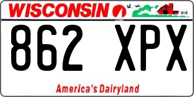 WI license plate 862XPX