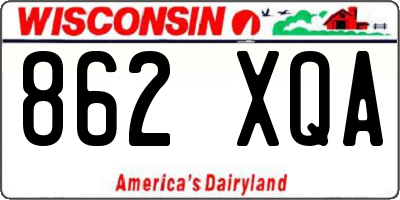 WI license plate 862XQA