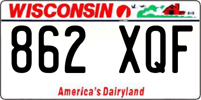 WI license plate 862XQF