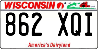 WI license plate 862XQI