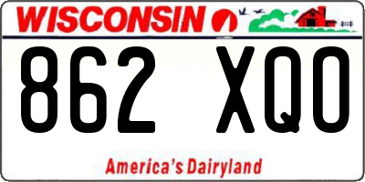 WI license plate 862XQO