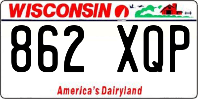 WI license plate 862XQP
