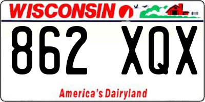 WI license plate 862XQX