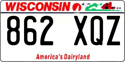 WI license plate 862XQZ