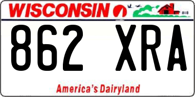 WI license plate 862XRA