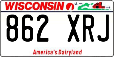WI license plate 862XRJ