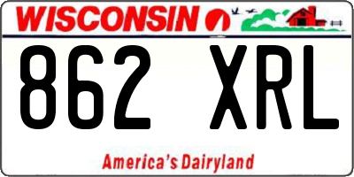 WI license plate 862XRL