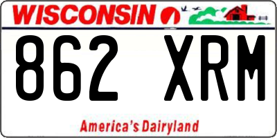 WI license plate 862XRM