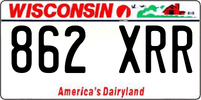 WI license plate 862XRR