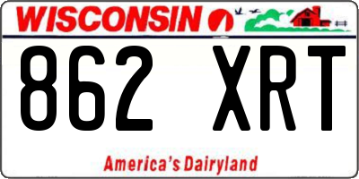 WI license plate 862XRT