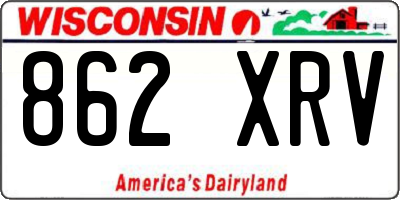 WI license plate 862XRV