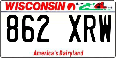 WI license plate 862XRW