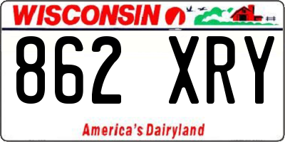WI license plate 862XRY
