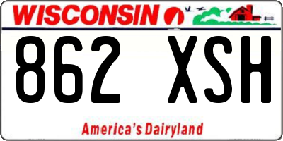 WI license plate 862XSH