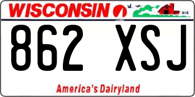 WI license plate 862XSJ