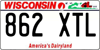 WI license plate 862XTL