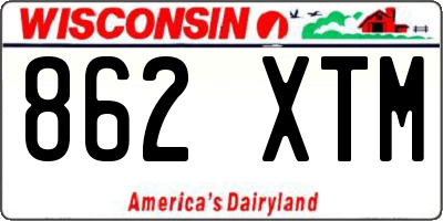 WI license plate 862XTM