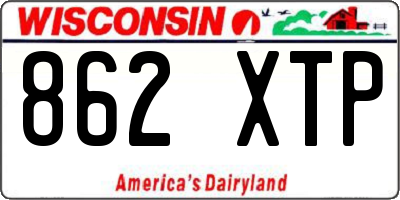 WI license plate 862XTP