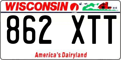 WI license plate 862XTT